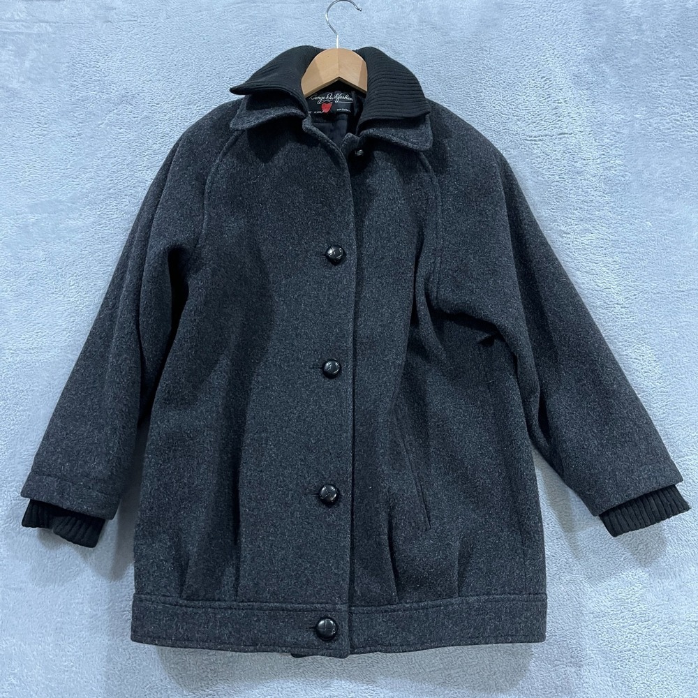 Vintage George David Fashions Jacket Womens Medium Coat Wool USA Made Preppy